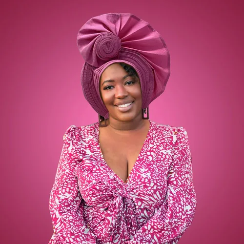 Vista 2 de Nigeriano para las mujeres turbante envoltura africana Aso Oke Gele Headties Femme hecho a mano costura moda cabeza corbata para fiesta
