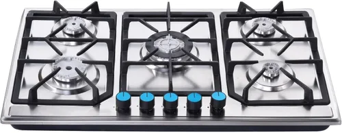 Vista 10 de Estufa de gas de 20 pulgadas, estufa de propano de 2 quemadores, placa de cocina de gas integrada de doble propósito de GN/GLP con panel de acero