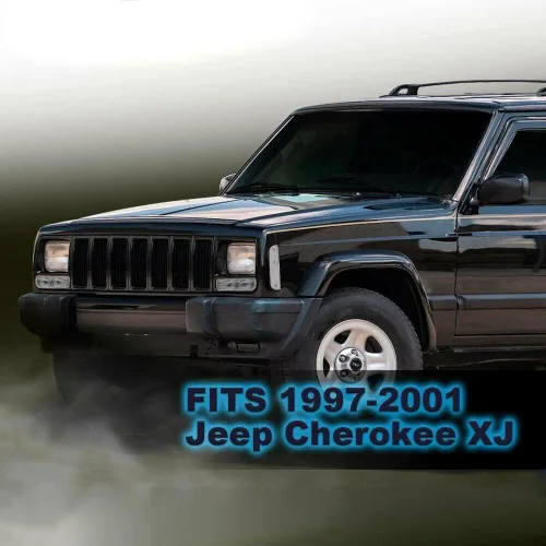 Vista 8 de PIT66 Juego de luces intermitentes de parachoques ahumado y marcador lateral de esquina compatible con Jeep Cherokee XJ Chassis 1997 1998 1999 2000