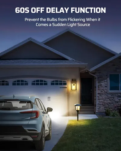 Vista 6 de DEWENWILS Enchufe con Sensor de Luz, Adaptador de Enchufe de Luz del Atardecer al Amanecer, Rotación del Sensor 360°, Enchufes de Bombilla E26/E27
