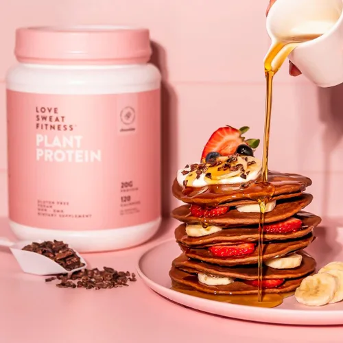 Vista 6 de Love Sweat Fitness Proteína en polvo orgánica a base de plantas, chocolate, 28 porciones, 0.71 onzas de proteína, vegano, sin gluten, sin OMG