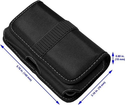 Vista 2 de Funda de nailon para teléfono celular para Alcatel Insight, Verso, Raven, Tetra, LG Aristo2/3, Galaxy S10e, iPhone SE (2020/2022) - Funda horizontal