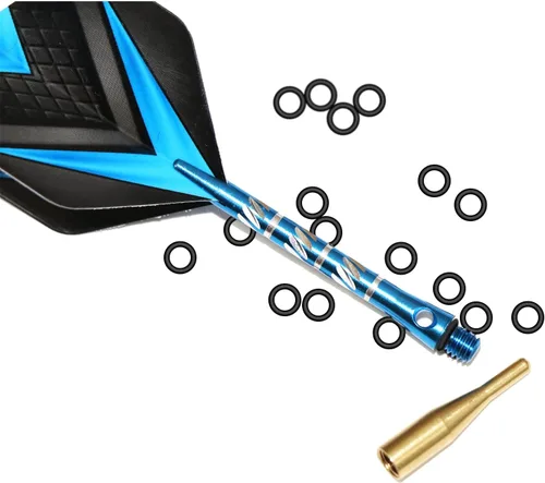 Vista 2 de LeFeng - 100 juntas tóricas de eje de dardo, anillos tóricos de goma antideslizantes para ejes de metal, kit de accesorios para dardos (negro)
