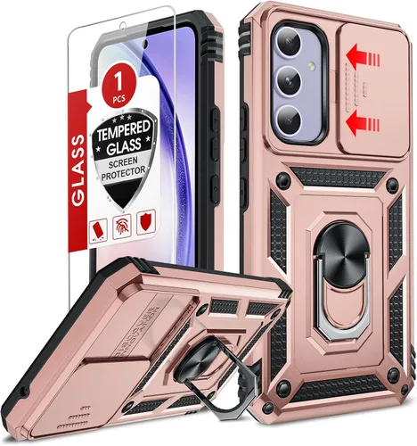 Vista 20 de LeYi Funda para Moto G Stylus 2022 4G (no compatible con 5G), funda para Moto G Stylus con 2 protectores de pantalla, funda protectora de grado Oro