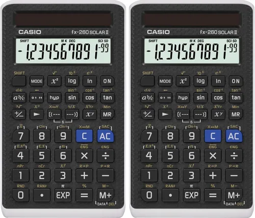 Vista 8 de Casio (FX-260 SOLARII-S-IH) - calculadora científica negra, 3 pulgadas de ancho נ5 pulgadas de alto, 2.25