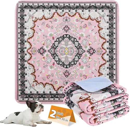 Vista 36 de KOOLTAIL Almohadillas lavables para orina de perros, paquete de 2 almohadillas de entrenamiento súper absorbentes reutilizables impermeables