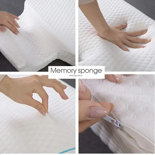 Vista 5 de Trendy Moon - Almohada arqueada de espuma viscoelástica para parejas, almohada arqueada con espuma viscoelástica de rebote lento para descansar
