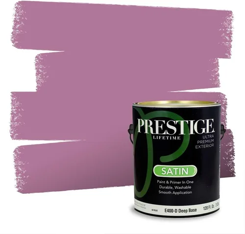 Vista 482 de Prestige Paints Pintura exterior e imprimación en uno, 1 galón, plano, coincidencia comparable de Valspar* Amber Rose*