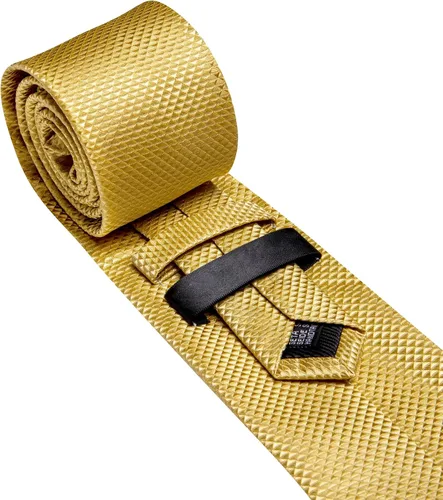 Vista 223 de Barry.Wang Juego de corbatas para hombre, corbata de seda a rayas, tejido a cuadros, gemelos formales, negocios, boda