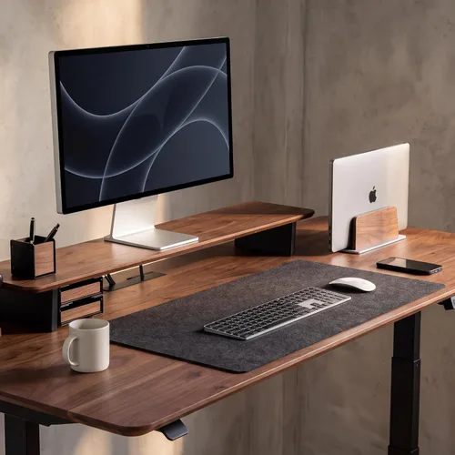 Vista 8 de Muso Wood - Soporte vertical para computadora portátil, soporte ajustable