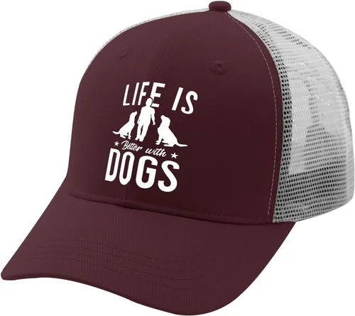 Vista 2 de devor Baseball Caps Life is Better with Dogs Baseball Cap, Graphic Baseball Caps for Women