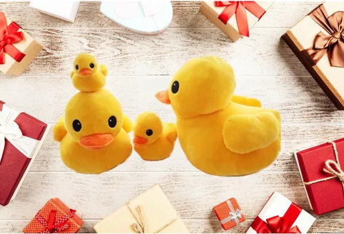 Vista 6 de Bansusu Decoración suave del sofá del juguete del animal del pato amarillo de la felpa de los 50CM para el cumpleaños de los niños