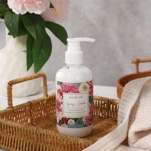 Vista 5 de ROMIIE ZOI Loción diaria para manos y cuerpo con manteca de karité hidratante - Jardín de primavera con aroma a felicidad botánica - 236 ML / 8 FL OZ