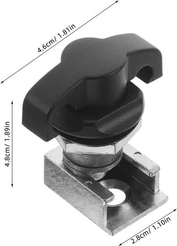 Vista 2 de 2pcs T-Handle Latch Locks Zinc Alloy Keyless Cam Locks for Truck Tool Box Cabinet Door Equipment Box with Base