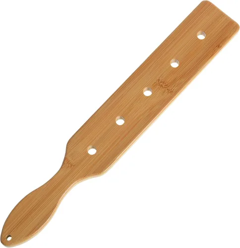 Vista 8 de HILAZA Paleta de madera de bambú, paleta de madera de 13.3 pulgadas con agujeros de flujo de aire