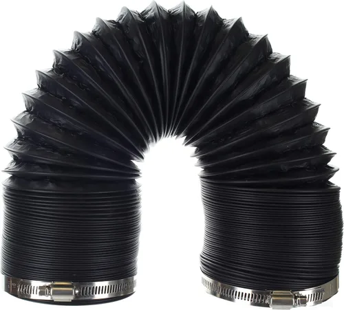 Vista 7 de Conducto de transición de aluminio flexible para secadora de ropa con 2 abrazaderas de tornillo sinfín.