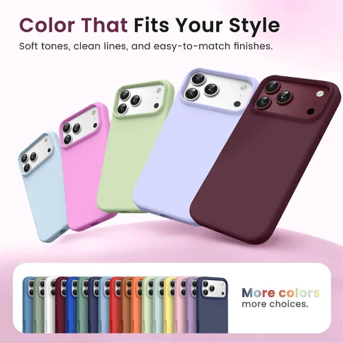 Vista 7 de GONEZ Funda magnética para iPhone 17 Pro, compatible con MagSafe, forro de microfibra antiarañazos y protector de pantalla, control de cámara