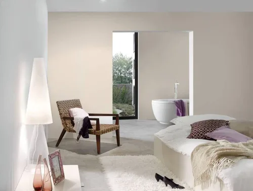 Vista 5 de CONCORD WALLCOVERINGS ™ Papel tapiz moderno con textura lisa, pared decorativa de vinilo, crema, 21 pulgadas x 33 pies (57 pies cuadrados), 392161