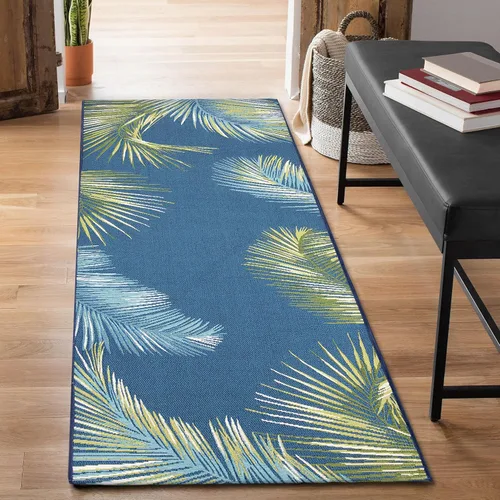 Vista 16 de Liora Manne Marina - Alfombra de área duradera de mezcla sintética tejida a máquina para interiores/exteriores - Gráfico contemporáneo océano global