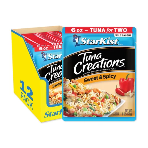 Vista 16 de StarKist Tuna Creations Ginger Sesame - Sabor de jengibre y sésamo para atún 14g Protein Per Serving, Wild Caught, Shelf Stable Seafood, Gluten