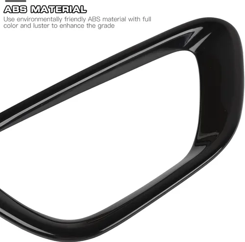 Vista 5 de JeCar Cubierta delantera para faros antiniebla, bisel, accesorios exteriores para Jeep Grand Cherokee 2014-2016, color negro