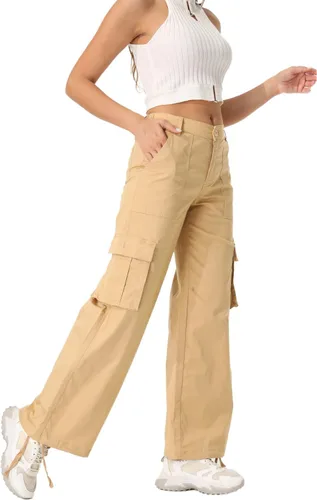 Vista 7 de XNMAYA Pantalones cargo para mujer, de secado rápido, informales, militares, militares, camuflaje, combate, trabajo, pantalones casuales