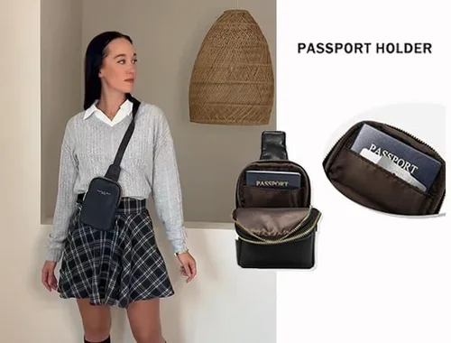 Vista 2 de Haytijoe Small Sling Bag,Fanny Packs Purse Vegan Leather Crossbody Bags for Women,Gifts for Her