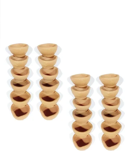 Vista 3 de Storite Paquete de 50 lámparas de aceite tradicionales/indias hechas a mano con arcilla de tierra/Diyas/Deepak