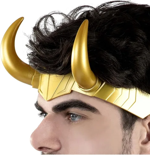 Vista 6 de MARVEL Loki Adult Headpiece - Plastic Horns with Elastic Strap
