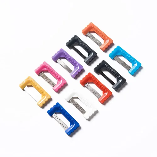 Vista 9 de SNAWOP Tiras interproximales dentales 10PC Ortodoncia Reducción de esmalte Kit de pulido IPR/IR (gris)