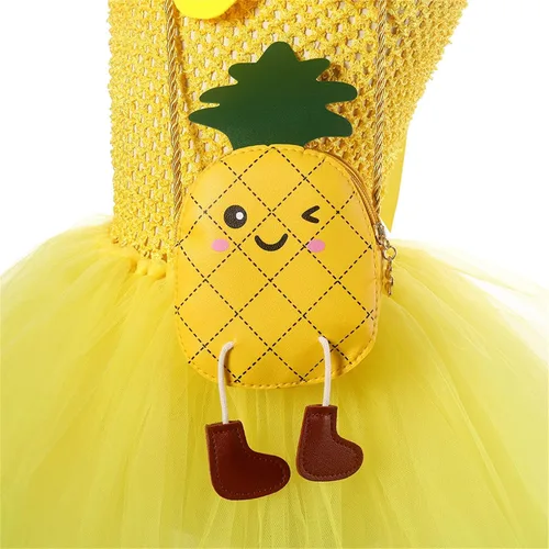 Vista 2 de Jileiy Disfraz de princesa tutú para niñas pequeñas con bolsa, juego de 3 piezas, disfraz de fiesta