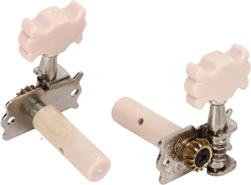 Vista 6 de Paquete de 6 clavijas de afinación de guitarra clásica, afinador de metal 3L3R para reemplazo, afinadores de un solo agujero para guitarra clásica