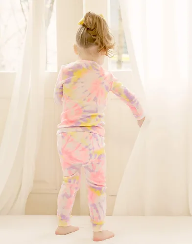 Vista 4 de VAENAIT BABY 12M-12 Toddler Kids Boys Girls 100 Cotton Marbling Sung Fit Sleepwear Pajamas 2pcs Pjs Set