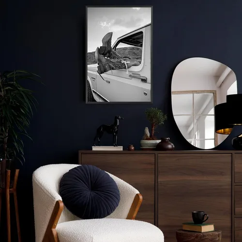 Vista 5 de FBKDVC Arte de Pared de Lienzo Vaquero Occidental Vintage Mujer con Botas de Vaquera Pósteres en Blanco y Negro Impresiones Estéticas Feministas