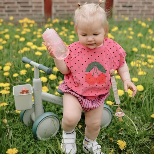 Vista 7 de mushie Linen - Soporte para chupete de bebé (rubor/crema) Tela de lino suave, clip sin BPA, paquete de 2, ajuste universal