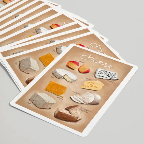 Vista 5 de Lantern Press Variedades de queso (52 cartas de juego, baraja de cartas de tamaño póquer con comodinos)