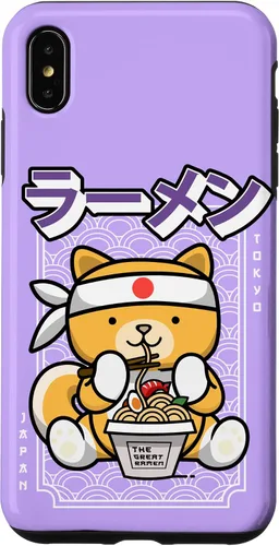 Vista 7 de Funda Kawaii para iPhone 15 Ramen Dog Shiba Ramen Fideos Estilo Japonés