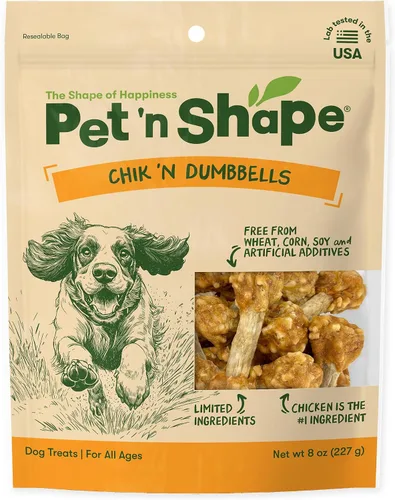Vista 10 de Pet 'n Shape Duck 'n Rice Dumbbells Treats para Perros - 3 onzas