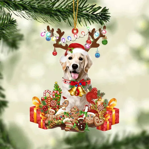 Vista 22 de Nazenti Adorno de Navidad personalizado de reno de Alaskan Malamute – Adorno de perro personalizado para amantes de las mascotas, acrílico plano