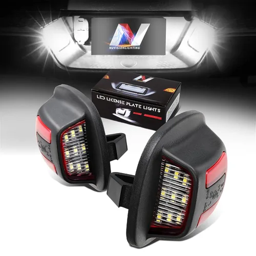 Vista 22 de Par de luces LED para placa de matrícula Compatible con 99-03 Protégé / 02-03 Protege5 / 99-05 Miata MX-5, YL8Z13550AA NC1051270BL, NVL-LPL-009
