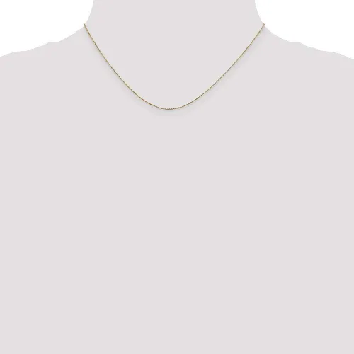 Vista 2 de Roy rosa joyas oro amarillo de 10K .6Mm Sólido Collar de cadena de corte de diamante longitud 16" pulgadas