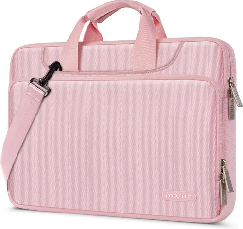 Vista 10 de MOSISO 360 Bolsa Protectora para Laptop de Hombro Compatible con MacBook Air de 13 pulgadas M4 M3 M2 M1 2025-2018/Pro M2 M1 2025-2016, Funda