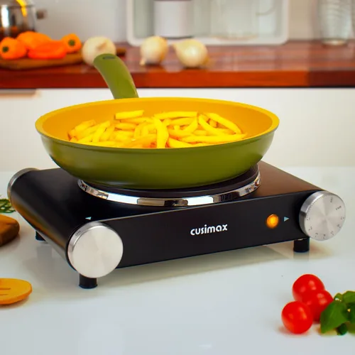 Vista 8 de CUSIMAX Placa caliente de quemador eléctrico para cocinar una sola estufa Negro
