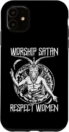 Vista 8 de Worship Satan Respect Women I Satanic Goat Head Case for iPhone 16