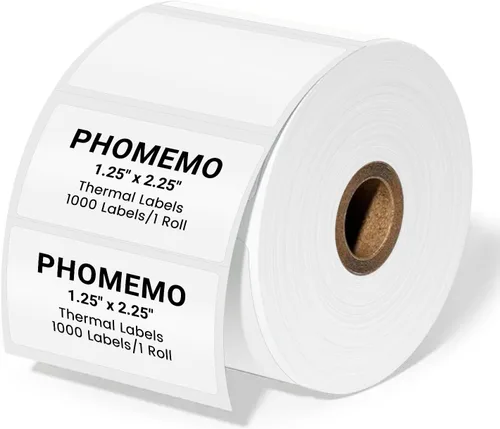 Vista 12 de Phomemo Etiquetas térmicas circulares de gradiente genuinas de 2 pulgadas, etiqueta adhesiva redonda autoadhesiva de 2 x 2, etiquetas circulares