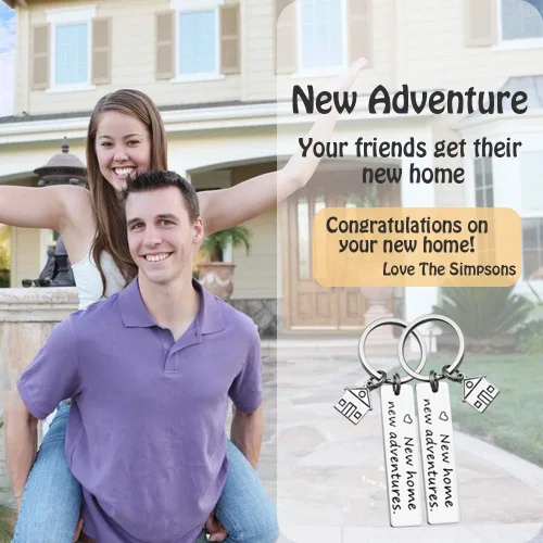 Vista 4 de Our First Home Keychains New House Keychain New Home Keychain House Keychain House Keychain 2023 Houseopening Gift