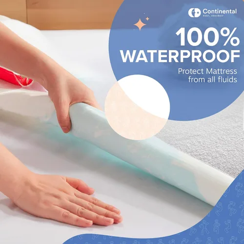 Vista 5 de Continental Bedding Protector de colchón de tela de rizo cómodo y protección impermeable
