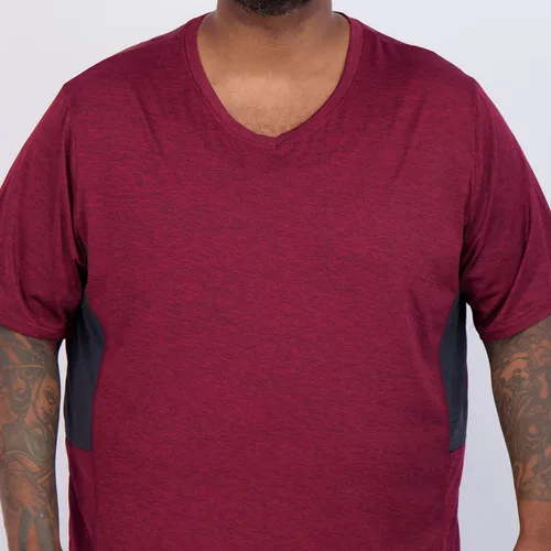 Vista 3 de Real Essentials Paquete de 3 camiseta elástica de manga corta con cuello en V para hombre grande y alto (3X alto-5X alto)