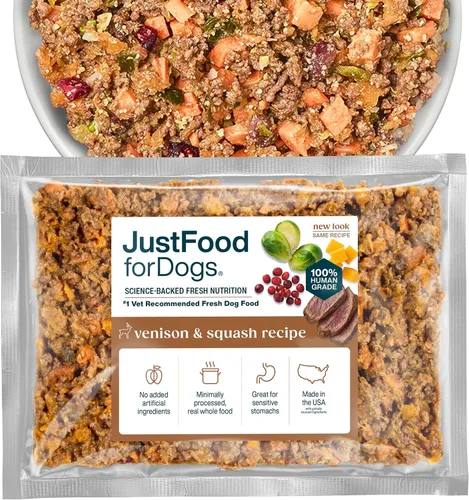 Vista 10 de JustFoodForDogs Comida Congelada Fresca para Perros, Comida Completa o Complemento, Receta de Carne de Res y Papa Russet de Grado Humano, 18 oz