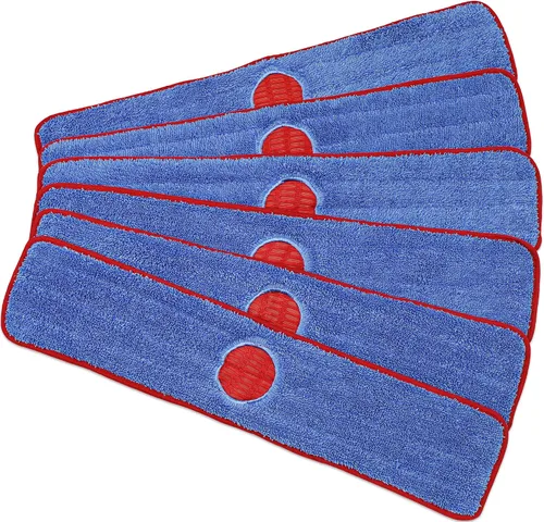 Vista 5 de CleanAide Almohadillas de microfibra Twist Yarn con limpiador integrado para limpieza de manchas, cabezales planos reutilizables para uso húmedo